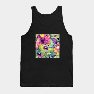 Tropical Lips Collage Tank Top